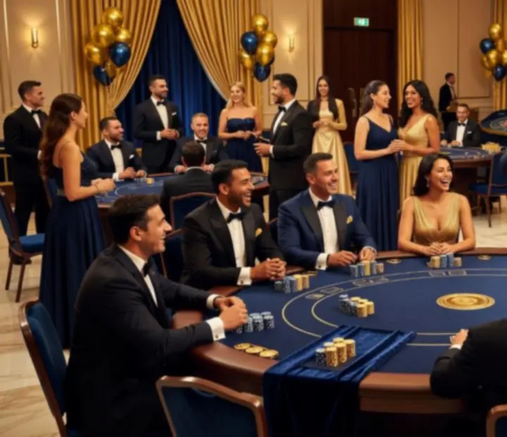 Elegancki event firmowy z elementami wieczoru pokerowego
